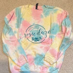 Rosie Daze Tie-Dye Corded Crew